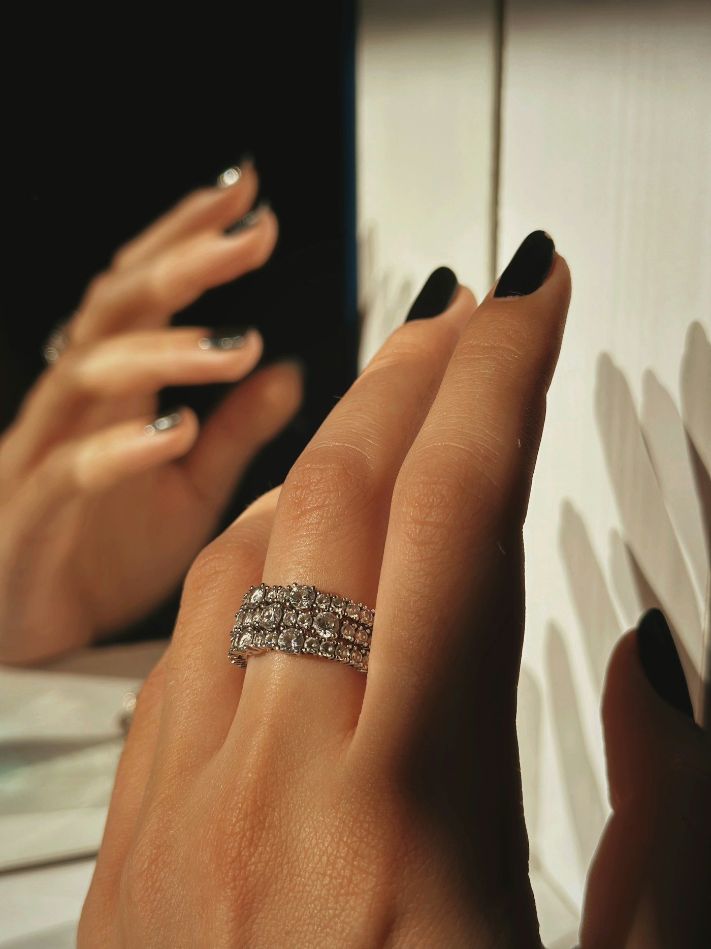The Aurora Ring, worn